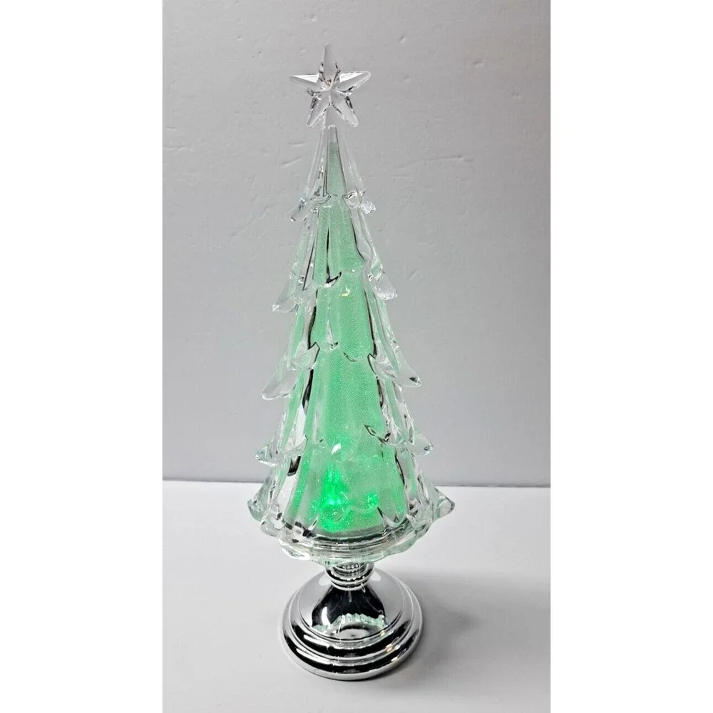 Christmas Tree Acrylic Battery-Operated LED Lighted Color Changing Unbranded